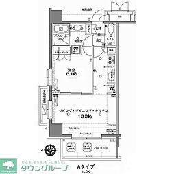 MFPRコート木場公園 1LDKの間取図画像