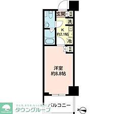 MFPRコート木場公園 1Kの間取図画像