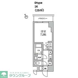 RESIDIA日本橋馬喰町2 1Kの間取図画像