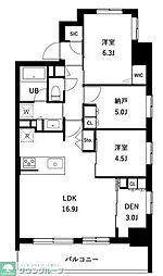 アーバンパーク立石 7階2SLDKの間取り