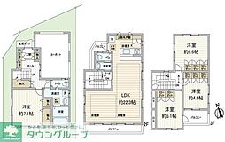 小菅2丁目戸建 1階4LDKの間取り