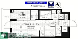 ステージグランデ台東根岸アジールコート 7階1DKの間取り