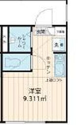 Fitz Roy千住 1階ワンルームの間取り