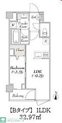 ルミーク北千住 4階1LDKの間取り