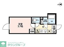 Ｔｈｅ　Ｍａｃｈｉｙａ　Ｃｏｕｒｔ 1階1Kの間取り