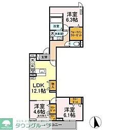 セレスティア竹ノ塚II 1階3LDKの間取り