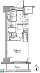 パークハビオ秋葉原 2階ワンルームの間取り