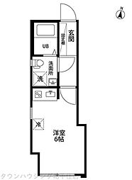 ＳＢメゾン江北 3階ワンルームの間取り