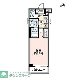 アルコバレーノお花茶屋 1Kの間取図画像