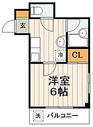 ヴィラージュ・エヌ 1Kの間取図画像