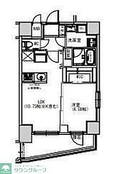 S-RESIDENCE千住大橋 1LDKの間取図画像