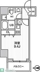 グラシアプレイス曳舟 ワンルームの間取図画像