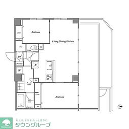 GRANPASEO北綾瀬駅前 2LDKの間取図画像