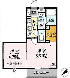 グランデヴィクトワール 2Kの間取図画像