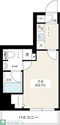 レアライズ綾瀬 1Kの間取図画像