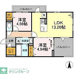 Marshall 2LDKの間取図画像
