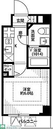プレール・ドゥーク東京EAST 1Kの間取図画像