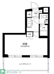 ビバリーホームズ町屋 1Kの間取図画像