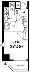 ティモーネ上野の森ノース 1Kの間取図画像