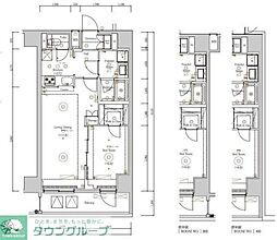 ジェノヴィア王子神谷スカイガーデン 1LDKの間取図画像