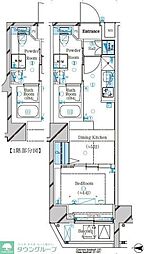 ガリシア北綾瀬II 1DKの間取図画像