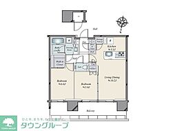 シティタワー綾瀬 2LDKの間取図画像