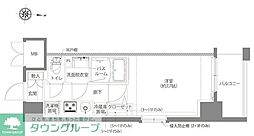 AELL亀有 1Kの間取図画像
