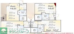 ルミアコート六町 1Kの間取図画像