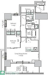 ONE ROOF RESIDENCE NISHINIPPORI 2LDKの間取図画像
