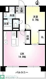 レジデンス・フォンテーヌ 1LDKの間取図画像