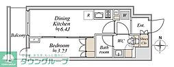 ブランシエスタ入谷グランデ 1DKの間取図画像
