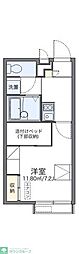 レオパレスボレロ 2階1Kの間取り