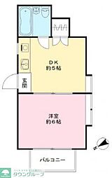 メゾンセリジェ 1階1Kの間取り