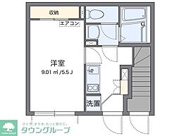 クレイノボンボン　桜 1階1Kの間取り