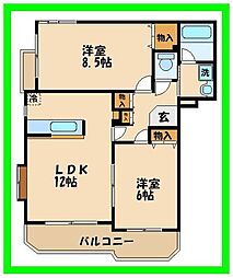 間取図画像 2LDK