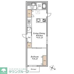 ザ・フォレスト明大前 1LDKの間取図画像