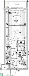 (仮称)PREMIUMCUBE東高円寺DEUX 2Kの間取図画像