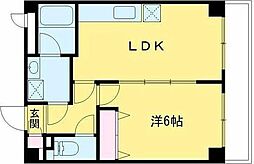 第3昭伸ハイツ 1LDKの間取図画像