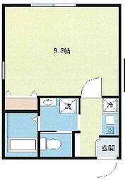 ラ・フェーヴ3 1Kの間取図画像