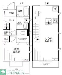 フォンテーヌ祖師谷 1LDKの間取図画像