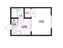 ヒルトップハイツ 1Kの間取図画像