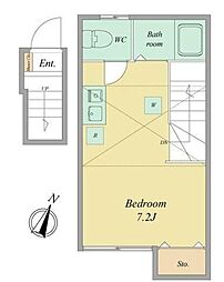 カサヴォラーレ ワンルームの間取図画像
