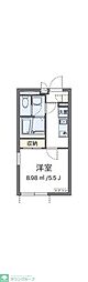CLEINO笹塚南山 1Kの間取図画像