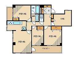 成城ストリームハイツ 3SLDKの間取図画像