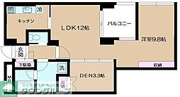 コート向ケ丘 1SLDKの間取図画像