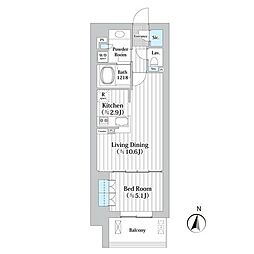 アビティグランデ砧 1LDKの間取図画像
