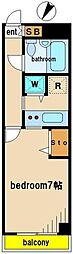ヴィア明大前 1Kの間取図画像