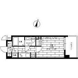 ステージグランデ三軒茶屋アジールコート 1Kの間取図画像