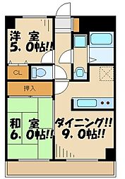 アヴェニュー桜上水 2LDKの間取図画像