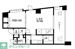 KDXレジデンス駒沢公園 1LDKの間取図画像